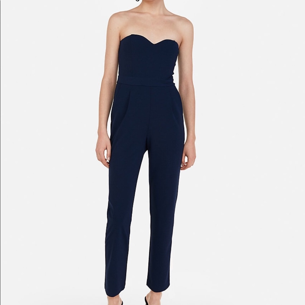 Express blue jumpsuit NWT